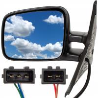 Lusterko zewnętrzne Modecar lewe czarne elektryczne podgrzewane sferyczne