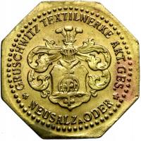 + Neusalz (Oder) Nowa Sól - GRUSCHWITZ TEXTILWERKE 10 Pfennig - MOSIĄDZ
