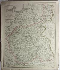 Mapa Królestwa Polskiego, F.W. Streit, 1856 r,