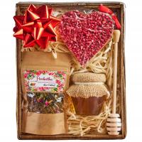 Подарочная корзина чай шоколад мед именины День рождения подарок конец года