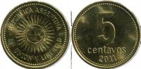 5 centavos (2011) Argentyna - Słońce