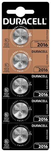 5x bateria litowa Duracell CR2016 DL2016 ECR2016
