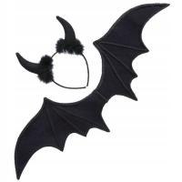 WIDMANN SKRZYDŁA DIABŁA DIABLICY OPASKA ROGI CZARNE PIÓRA DUŻE 8236S