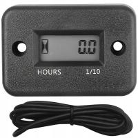 Licznik motogodzin Retoo automatyczny czarny wodoodporny 36,5x54x14,5 mm