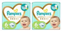 Pampers Premium Care 6 2x38 szt. 13 кг пеленки
