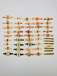 Etykiety cygarowe Belgia 1950s COGETAMA różne serie 48 szt.