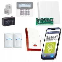 ZESTAW ALARMOWY SATEL 2 CZUJKI RUCHU BOSCH + SYRENA ALARM DO DOMU IP LAN