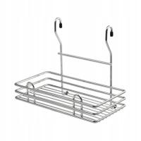 KOSZ NA RELING, NA DRZWI, KOSZYK NA PRZYPRAWY, akcesoria, chrom, srebrny