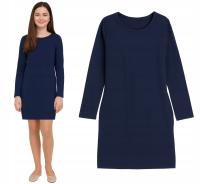 Millo granatowa SUKIENKA tuba KIESZENIE szkoła NS102