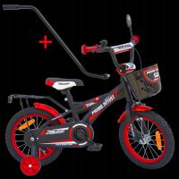 14-дюймовый детский велосипед PRIME BMX Sport Black/Red Half-Mat Premium Extras
