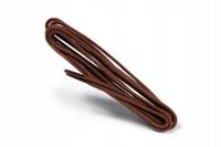 Капс шнурки тонкие круглые вощеные коричневые