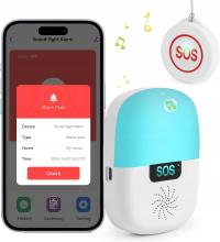 PRZYCISK ALARMOWY WIFI SOS DLA SENIORÓW Z ODBIORNIKIEM I APLIKACJĄ