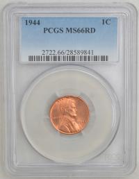 2.vv.USA, 1 CENT 1944 PCGS MS66 RD