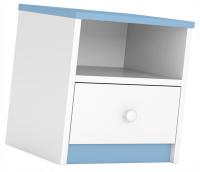 СИНИЙ ПРИКРОВАТНЫЙ ШКАФ ДЛЯ МАЛЬЧИКА ПОЛКА ЯЩИК