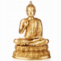Mosiężna Figurka Buddy Złoty Budda Dekoracyjny Rzeźba Duchowa
