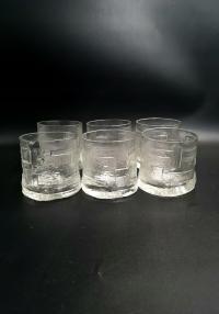 6 szklanek do whisky 250 ml Ruda Glassbruk (?), szwedzki modernizm