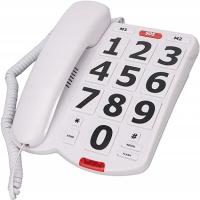Telefon dla SENIORA i STARSZYCH z dużymi przyciskami stacjonarny ALARM