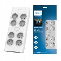 Удлинитель Philips 2 м 8 розеток белый