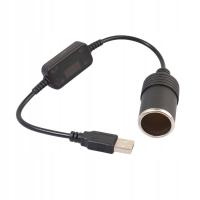 Konwerter adaptera gniazda zapalniczki USB 5V 2A na 12V