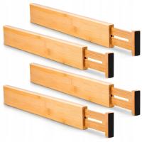 РАЗДЕЛИТЕЛИ ЯЩИКОВ ОРГАНАЙЗЕРЫ 4 ШТ БАМБУКОВЫЕ РАЗДЕЛИТЕЛИ