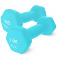 Виниловые гантели для тренировки фитнеса, укрепление мышц с нагрузкой 2x1 кг