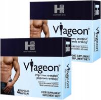 VIAGEON Stymuluje erekcję silna i długa POTENCJA dłuższy stosunek 2x4sztuki