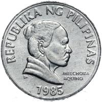 Filipiny - moneta - 5 Sentimo 1985 - MELCHORA AQUINO - Stan UNC