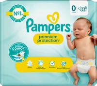 PAMPERS Newborn Pieluszki Premium Protection Rozmiar 0 (0 - 3 kg ) 22 Szt.