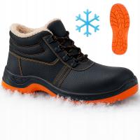 Buty robocze męskie ZIMOWE TRZEWIKI OCIEPLANE bez podnoska WYGODNE CIEPŁE
