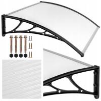 Козырек над входной дверью KLIME черный навес поликарбонат крыша 150X80