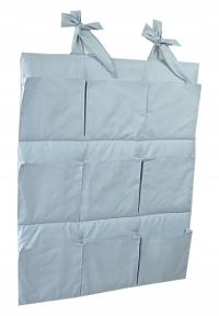 ORGANIZER DO ŁÓŻECZKA PRZYBORNIK KIESZONKI WIĄZANY DO ŁÓŻECZKA BAWEŁNA