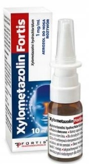 Xylometazolin Fortis1 mg/ml aerozol do nosa katar alergia 10 ml
