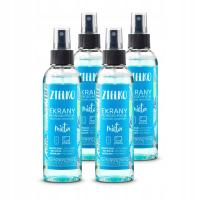 4× Zielko Płyn Do Czyszczenia Ekranów Monitorów Elektroniki Zapach Mięty 200ml