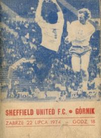 Sheffield United F.C - Górnik Zabrze 22 Lipca 1974 - Godz. 18