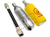 NABOJE CO2 DO POMPOWANIA OPON DĘTKI ZAPAS 2 szt. 2 x 16 gram + PRZEJŚCIÓWKA