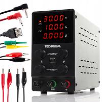 Techrebal SPS-3010 30V 10A лабораторный регулируемый источник питания USB кабели