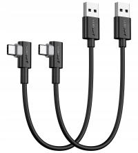 SUNGUY KABEL USB C, KRÓTKI KĄTOWY 0,3 M, 2 SZT