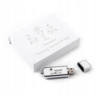 Pendrive Skórzany 16 GB USB 2.0 + pudełko na magnes + Grawer NA I KOMUNIĘ