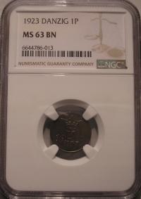 WMG - 1 fenig 1923 MS 63 BN NGC