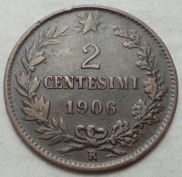 WŁOCHY - 2 Centesimi 1906 - Vittorio Emanuele III