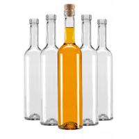 5х стеклянные бутылки FUTURA 500 мл 0,5 л Для настойки вино сок ликер пробка