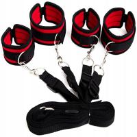 Профессиональный БДСМ жгут для кровати с наручниками руки ноги регулируемые ремни