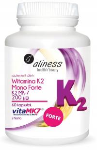 Aliness витамин K2 MK-7 200 Форте MK7 с натто 60K