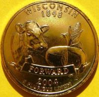 QUARTER $ USA 2004 P WISCONSIN HODOWLA UPRAWY ŻYWNOŚĆ
