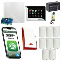 ZESTAW ALARMOWY ROPAM Z LTE WIFI DOTYKOWY PANEL 8 CZUJEK PIR SYRENA KOMPLET
