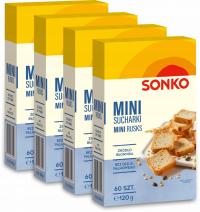 Mini sucharki Sonko 60szt 120g x4