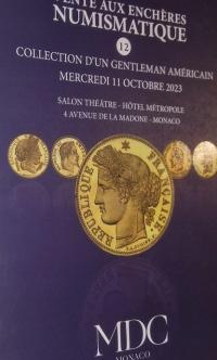 Katalog Vente aux Encheres Numismatique 12 MDC Monaco 11 octobre 2023 r.