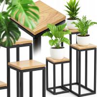 KWIETNIK STOJĄCY METALOWY LOFTOWY CRAFT STOJAK NA KWIATY ROŚLINY PÓŁKI XXL