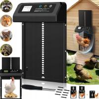 ALUMINIOWE AUTOMATYCZNE DRZWI DO KURNIKA OTWIERANIE CZASOWE WODOODPORNE LCD