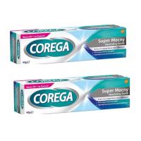 Corega супер сильный нейтральный вкус фиксирующий крем для зубных протезов 70 г x 2